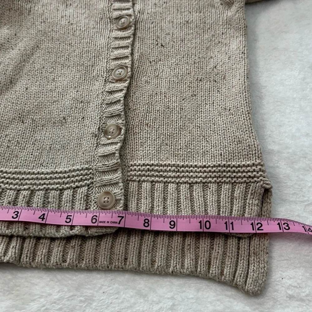 GAP Cream Knit Crewneck Cardigan Sweater Unisex - Picture 3 of 9